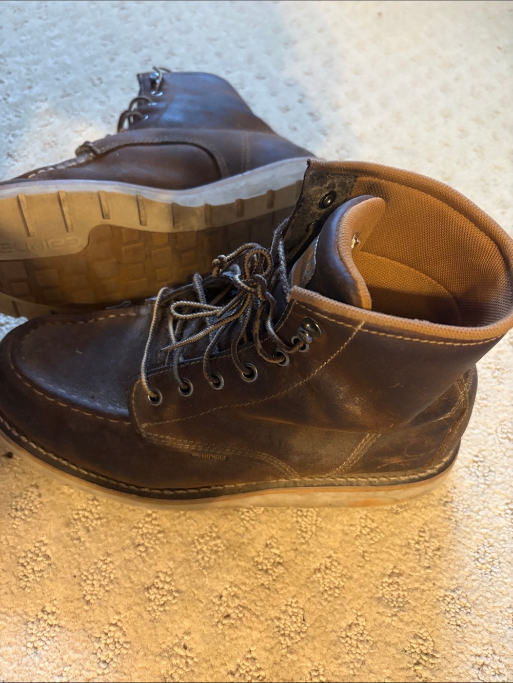 Carhartt Men's Dark Brown Lace-Up Work Boots. Waterproof 9.5 - Picture 9 of 11